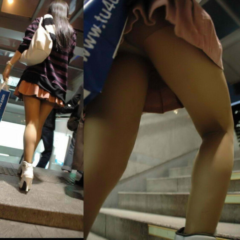 階段パンチラ画像002