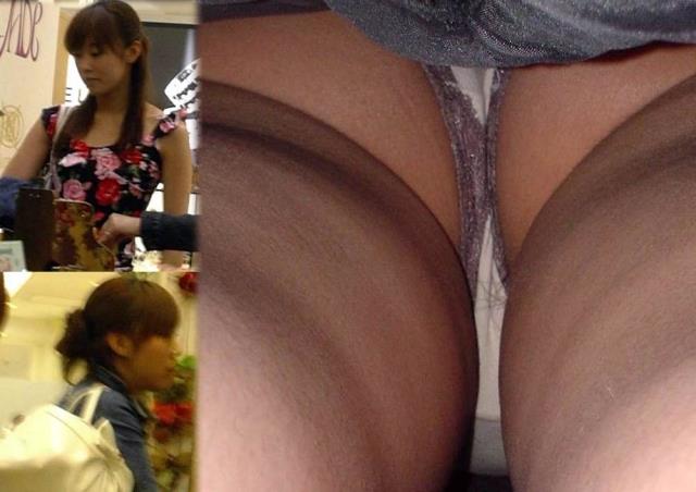 パンチラが抜ける逆さ撮り盗撮エロ動画像Vol.66_012枚目