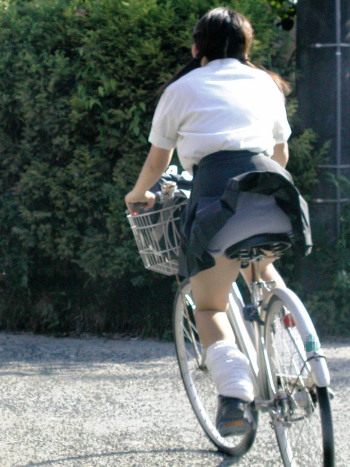青春真っ盛りな女子高生の自転車パンチラをアホ面で盗撮したったpart2 (25枚)012