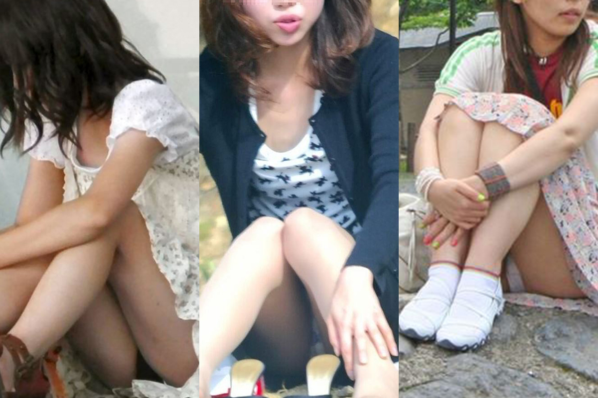 体育座り パンチラ！太ももの裏が丸見えすぎてクッソ抜けるわ(*゜∀゜)=3031