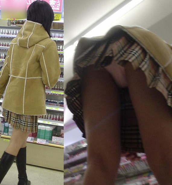 逆さ撮りドラッグストアパンチラ画像を集めたぜ！可愛い女の子やJKが多くて興奮しちゃうよ♡013枚目